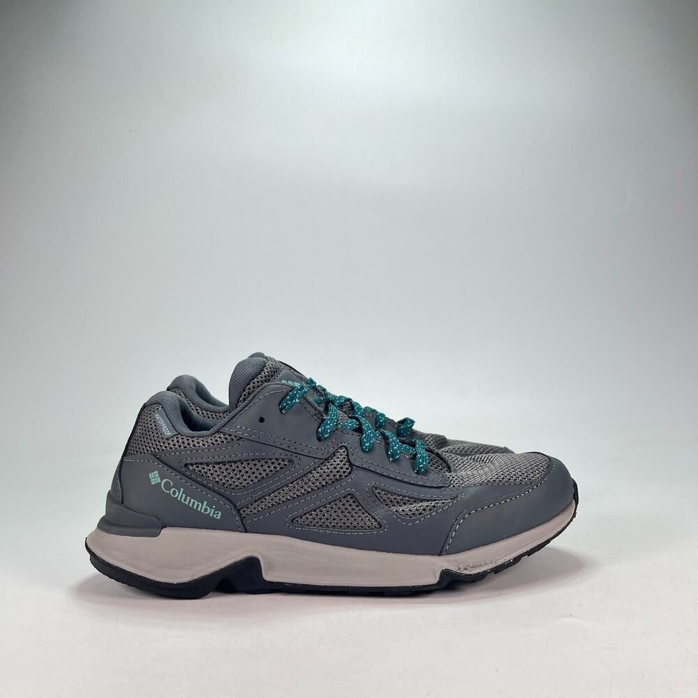 Columbia Vitesse Fasttrack Grey Teal Waterproof Hiking Shoes Women's Size 8.5